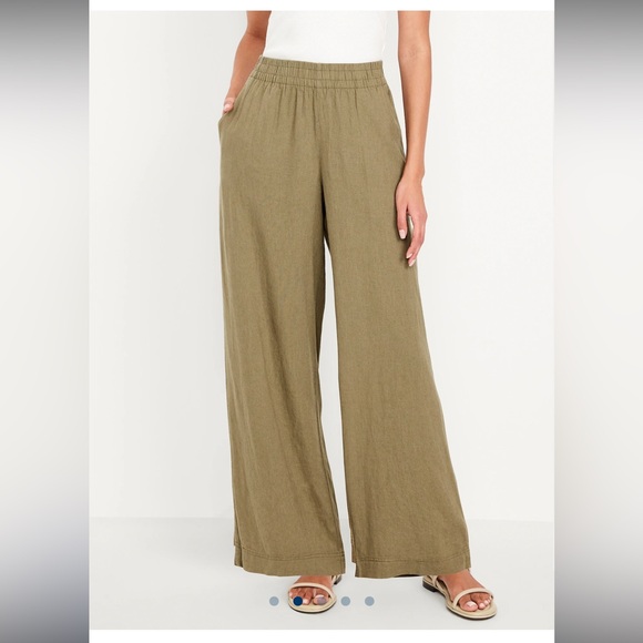 Pants - 3/$25 Old Navy High-Waisted Linen-Blend Wide-Leg Pants